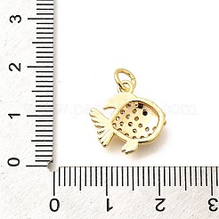 Messing micro pave klar zirkonia charme&nbsp;LS-KK-Q040-07C-G