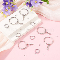 5 pendentif à lunette arrière ouverte en acier inoxydable 304&nbsp;STAS-TAD0001-01A