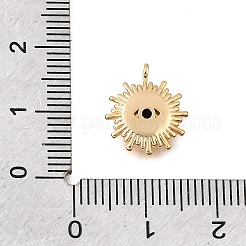Breloques en laiton pavées de zirconiums cubiques noirs&nbsp;KK-CBA2395-02G
