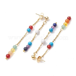Mixtes goujons pierre d'oreille naturelles&nbsp;EJEW-JE05944