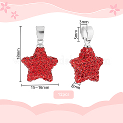 12 colgante de rhinestone de arcilla polimérica&nbsp;RB-PH0001-56