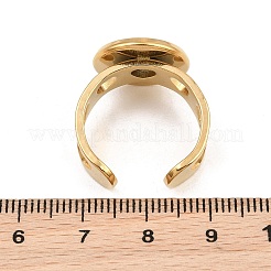 Componenti per anello a polsino in acciaio inossidabile 304 a forma di cuore cavo&nbsp;SA-CBA82C8-02D-G