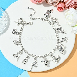 Braccialetti con ciondoli per animali in lega di stile tibetano&nbsp;BJEW-FS00012