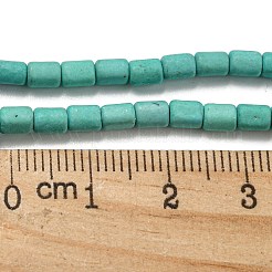 Gefärbten Synthesetürkisfarbenen Perlen Stränge&nbsp;G-G075-A02-01