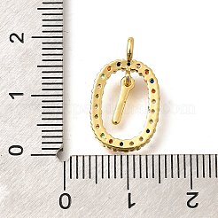 Pendentifs avec zircon cubiques à micro-pavés en laiton&nbsp;ZIRC-P123-01G-I02