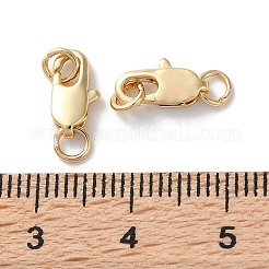 Rack de latón chapado broches pinza de langosta&nbsp;X-KK-F090-24LG-01