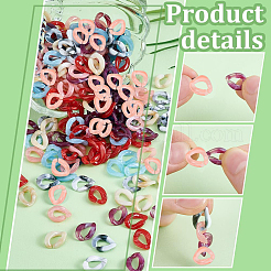 420 Stück 7-Farben-Acryl-Verbindungsring&nbsp;OACR-PH0001-92