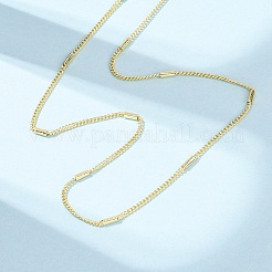 1.5 mm Messing-Quader-Halsketten mit gedrehter Form&nbsp;NJEW-H086-03G