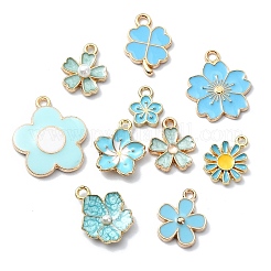 60pcs 10 styles de pendentifs en émail en alliage&nbsp;FIND-CJ0002-33