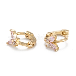 Schmetterling funkelnde Zirkonia Creolen für Mädchen Frauen&nbsp;EJEW-H126-26G-B