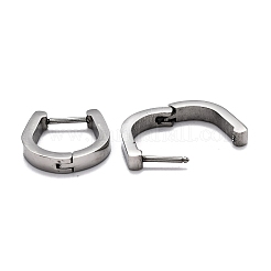 Pendientes de aro huggie de acero inoxidable 304 resistentes al deslustre&nbsp;STAS-J033-14A-P
