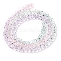 Brins de perles de verre peints transparents&nbsp;X1-DGLA-A034-T4mm-A23