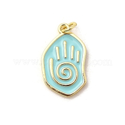 Pendentifs d'émail en laiton &nbsp;KK-I378-08G