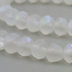 Chapelets de perles en verre électroplaqué&nbsp;X-EGLA-S141-6mm-01E