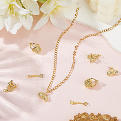 8pcs 4 styles pendentifs en laiton&nbsp;KK-BBC0023-02B