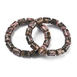 Bracelets extensibles en perles de rhodonite naturelle pour femmes et hommes&nbsp;BJEW-A148-01A-26
