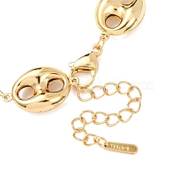 304 Edelstahl Kaffeebohnen Gliederkettenarmbänder&nbsp;X-BJEW-D359-14B-G
