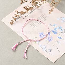 Verstellbare geflochtene Baumwollschnüre Slider Armbänder machen&nbsp;AJEW-JB00797
