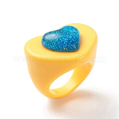 3D-Harz-Herz-Fingerring&nbsp;RJEW-JR00538-04