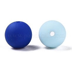 Perline acriliche siliconiche imitate in stile gommato&nbsp;MACR-T048-01B-08