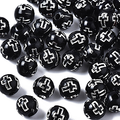 500pcs Plattierung Acrylperlen&nbsp;PACR-SP0001-09C