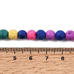 Colliers de perles de lave synthétiques teintées&nbsp;GG-CBAAE19-06A-02