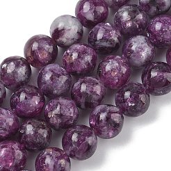 Natürliche Lepidolith / lila Glimmer Steinperlen Stränge&nbsp;G-C270-O05-15