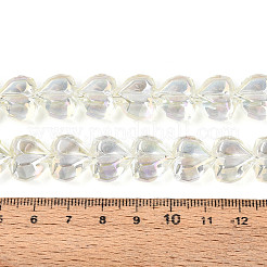 Electroplate transparentes abalorios de vidrio hebras&nbsp;EGLA-B012-AB12