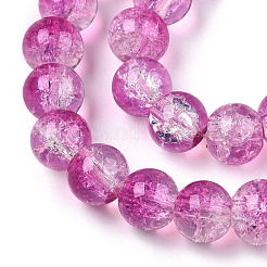 Perles de verre transparentes craquelées à cuire&nbsp;X2-DGLA-T003-01A-09