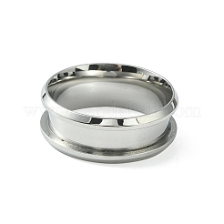 201 configuraciones de anillo de dedo ranurado de acero inoxidable&nbsp;STAS-TAC0001-10B-P