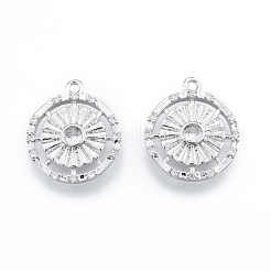 Messing micro pave klare zirkonia anhänger&nbsp;KK-F841-08P