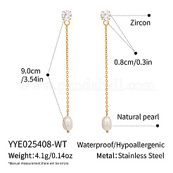 Boucles d'oreilles pendantes ovales en acier inoxydable 304&nbsp;HO2004-1