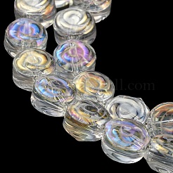 Fili di perle di vetro trasparente placcato colore ab&nbsp;EGLA-G037-01A-AB02