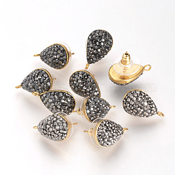 Fimo Strass Ohrstecker Zubehör&nbsp;X-EJEW-S197-01