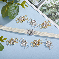 8 Stück 2 Farben Messing Kristall Strass Verbinder Charms&nbsp;KK-HY0004-26