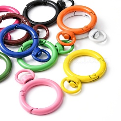 10 Stück drehbare Karabinerhaken aus spritzlackierter Legierung&nbsp;FIND-YW0001-60