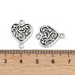 Hohle Herz-Anhänger aus Legierung im tibetischen Stil&nbsp;TIBE-S324-18AS
