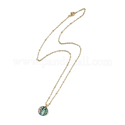 Geometrischer Anhänger aus natürlicher Paua-Muschel&nbsp;NJEW-JN06602