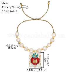 Braccialetti estivi con ciondoli di perline di vetro fatte a mano&nbsp;YP4837-1
