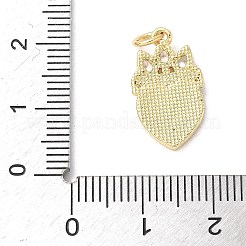 Messing-Pflaster-Anhänger mit Muscheln in Naturweiß&nbsp;KK-S522-18G