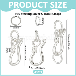 925 sterling fermoirs en argent s-crochet&nbsp;FIND-BC0014-25A