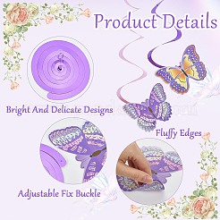 Ornamento a spirale in pvc a tema farfalla&nbsp;DIY-WH20007-29