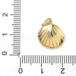 Ciondoli in ottone a forma di conchiglia&nbsp;KK-D426-17G