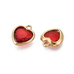 Valentinstag-Anhänger aus Edelstahl 304 mit Glasanhängern&nbsp;STAS-Q119-01G-02