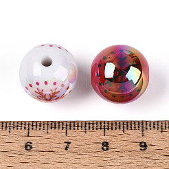 UV-Beschichtung bedruckte undurchsichtige Acrylperlen&nbsp;MACR-N018-08