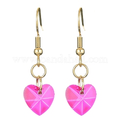 10 par de pendientes colgantes con forma de corazón de vidrio de 10 colores&nbsp;EJEW-JE05354