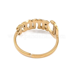 Bague ouverte constellation en acier inoxydable 304 avec placage ionique (IP) pour femme&nbsp;RJEW-C097-01G-08