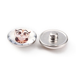 Messing Schmuck Druckknöpfen&nbsp;BUTT-WH0028-01Q