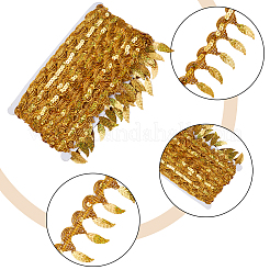 Paillettenbesatz aus Polyestergeflecht&nbsp;OCOR-WH0085-03A