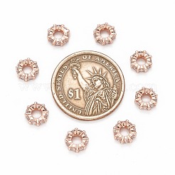 Perles européennes en laiton avec zircone cubique&nbsp;ZIRC-F001-101RG